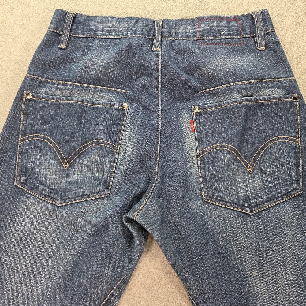 VTG Levis Engineered Jeans Mens Blue Med Wash Straight Japan Twisted Fits 27x26 - Picture 14 of 16